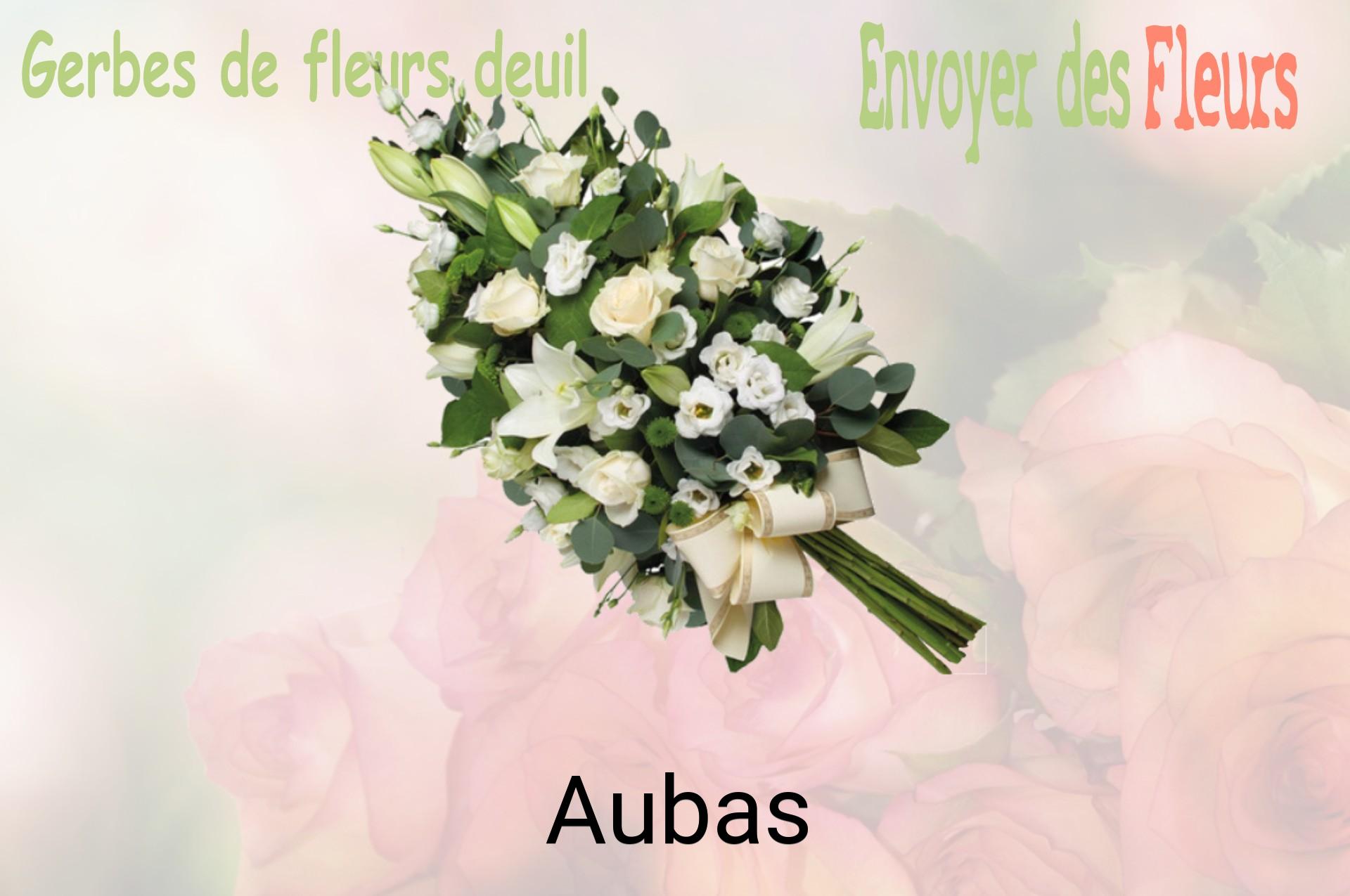 Gerbe de fleurs de deuil livrée à Aubas
